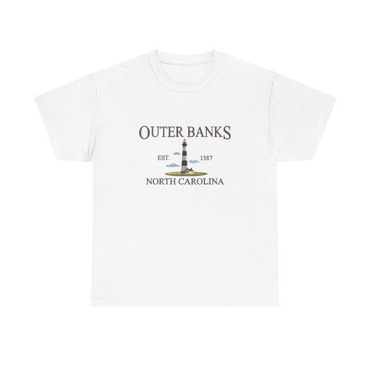 Outer Banks North Carolina Graphic T Shirt NEW Unisex Heavy Cotton Tee