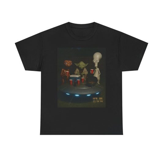 Alien Drinking Buddies Graphic T Shirt NEW Adult Tee
