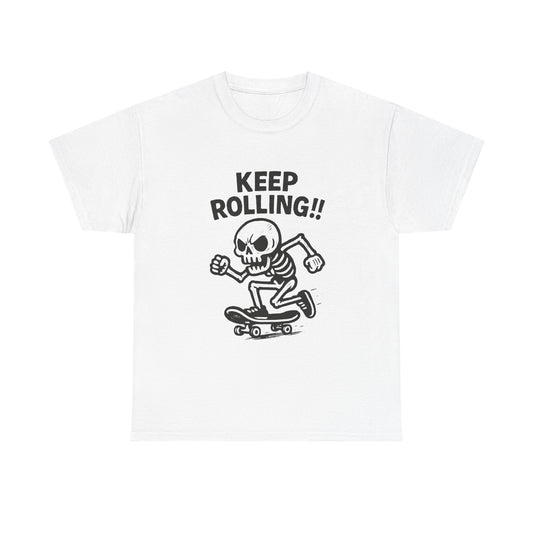 Keeping Rolling Skateboarding SB Graphic T-Shirt Comfy Cotton Tee Brand NEW