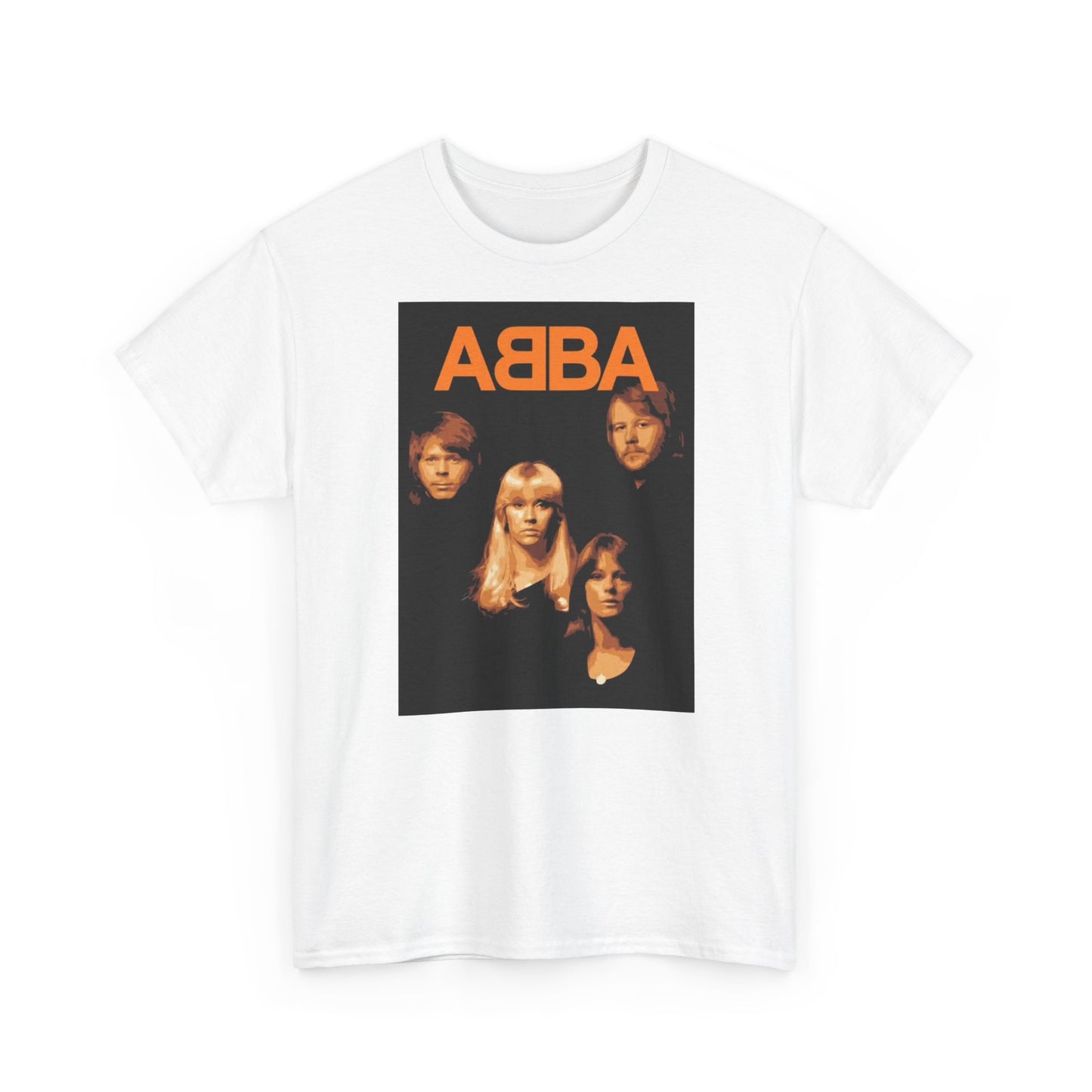 Abba T-shirt vintage retro neon lights classic music Unisex Heavy Cotton Tee