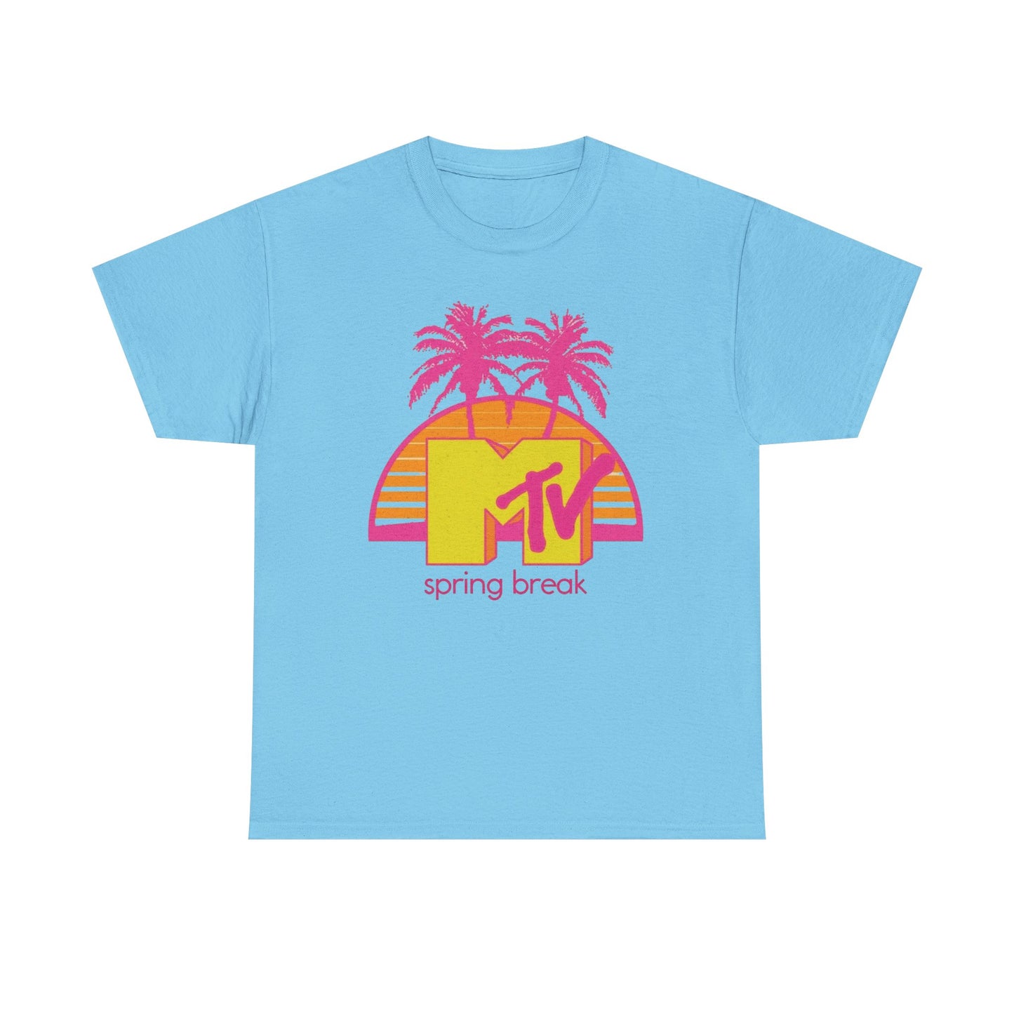 MTV Spring Break Vintage Graphic T Shirt NEW Unisex Heavy Cotton Tee