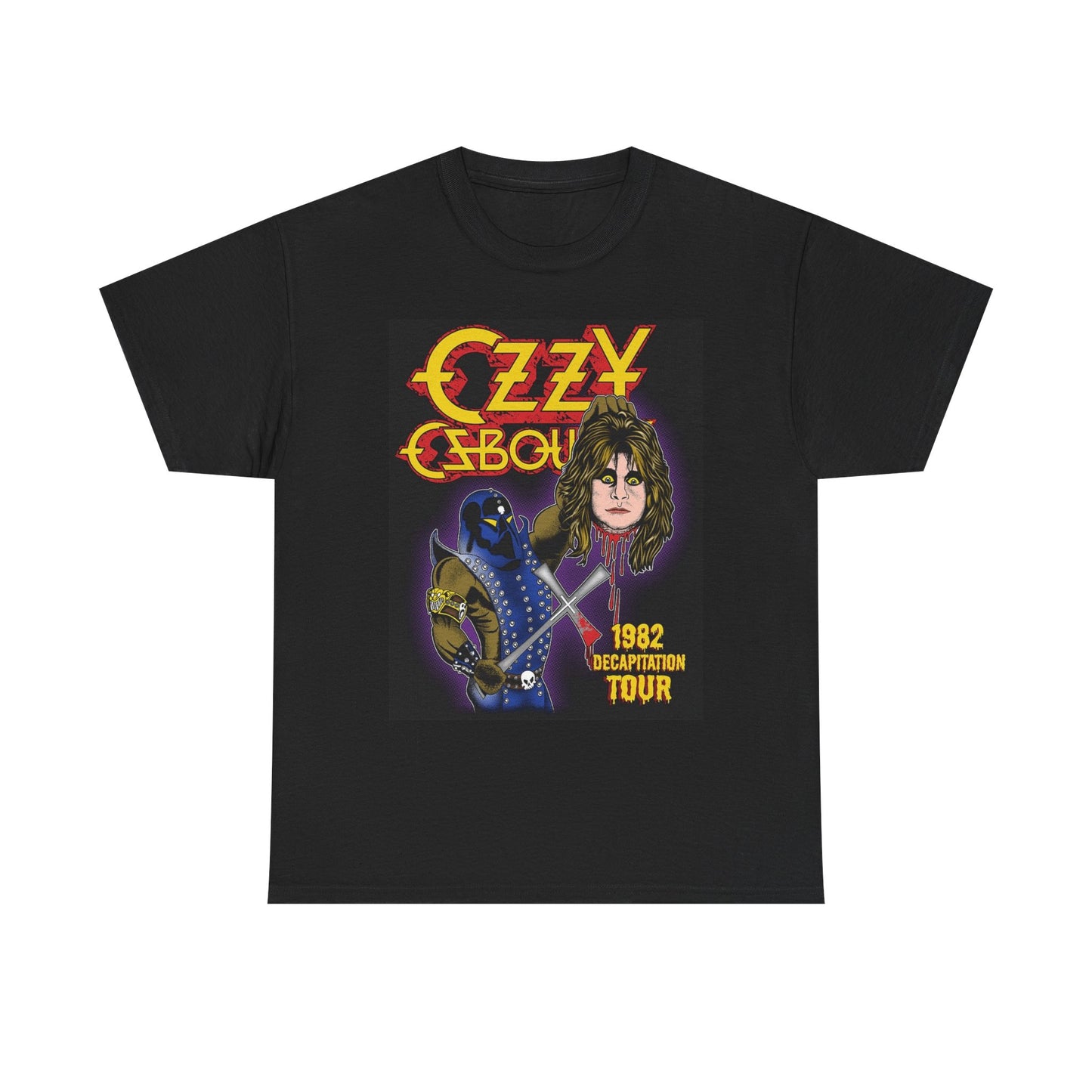 Ozzy Osbourne Graphic T Shirt Vintage Rock Tour Unisex Heavy Cotton Tee 2