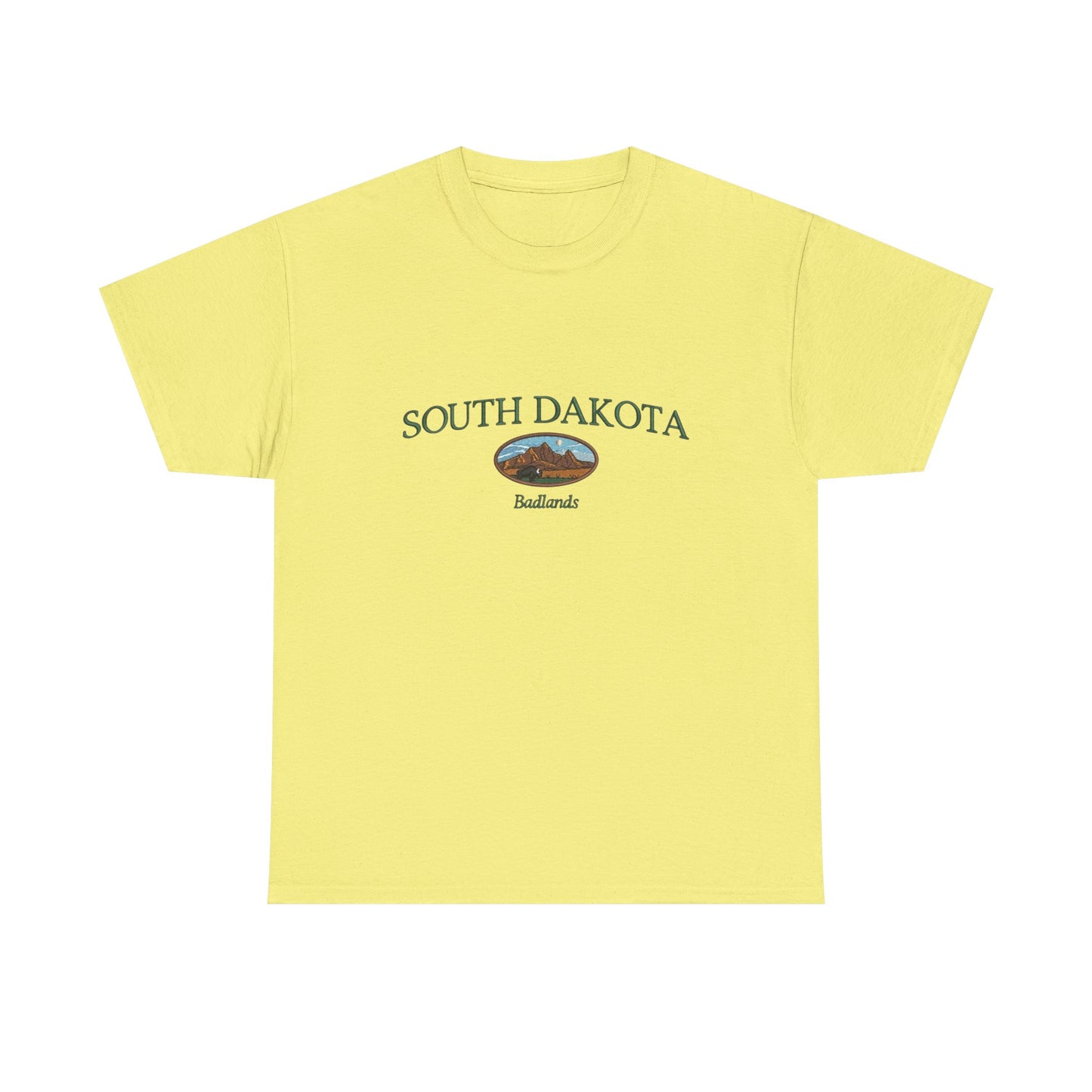 South Dakota Badlands Graphic T Shirt NEW Unisex Heavy Cotton Tee