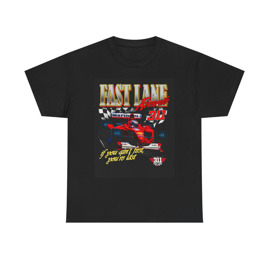 Fast Lane Records Graphic T Shirt Ricky Bobby Unisex Heavy Cotton Tee