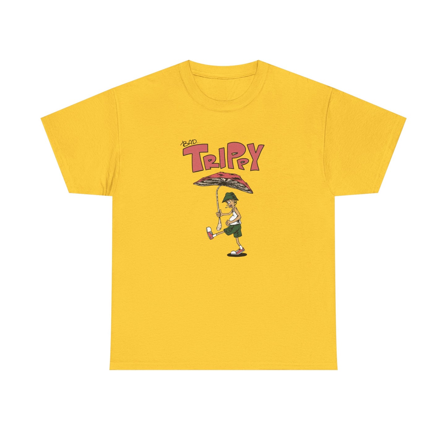 Bad Trippy Mushrooms Graphic T Shirt NEW Adult Unisex Heavy Cotton Tee