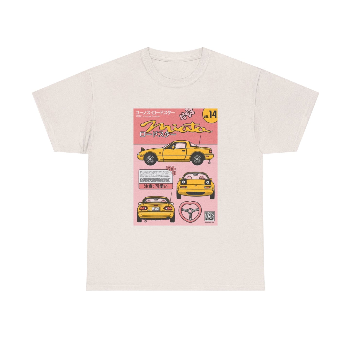 Mazda Miata Tshirt JDM Graphic Anime Cute Unisex Heavy Cotton Tee