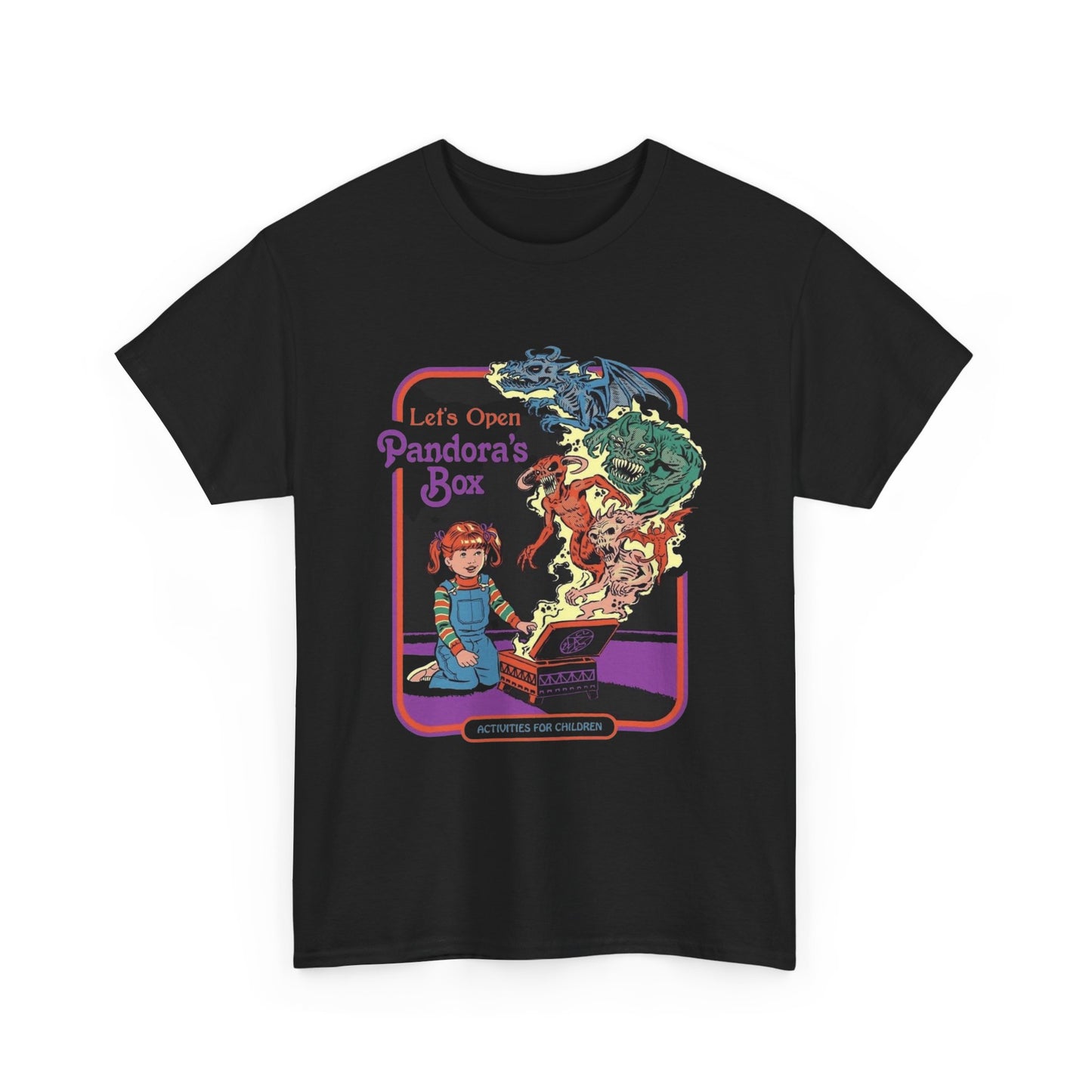 Lets Open Pandora's Box Funny Graphic T Shirt Unisex Heavy Cotton Tee