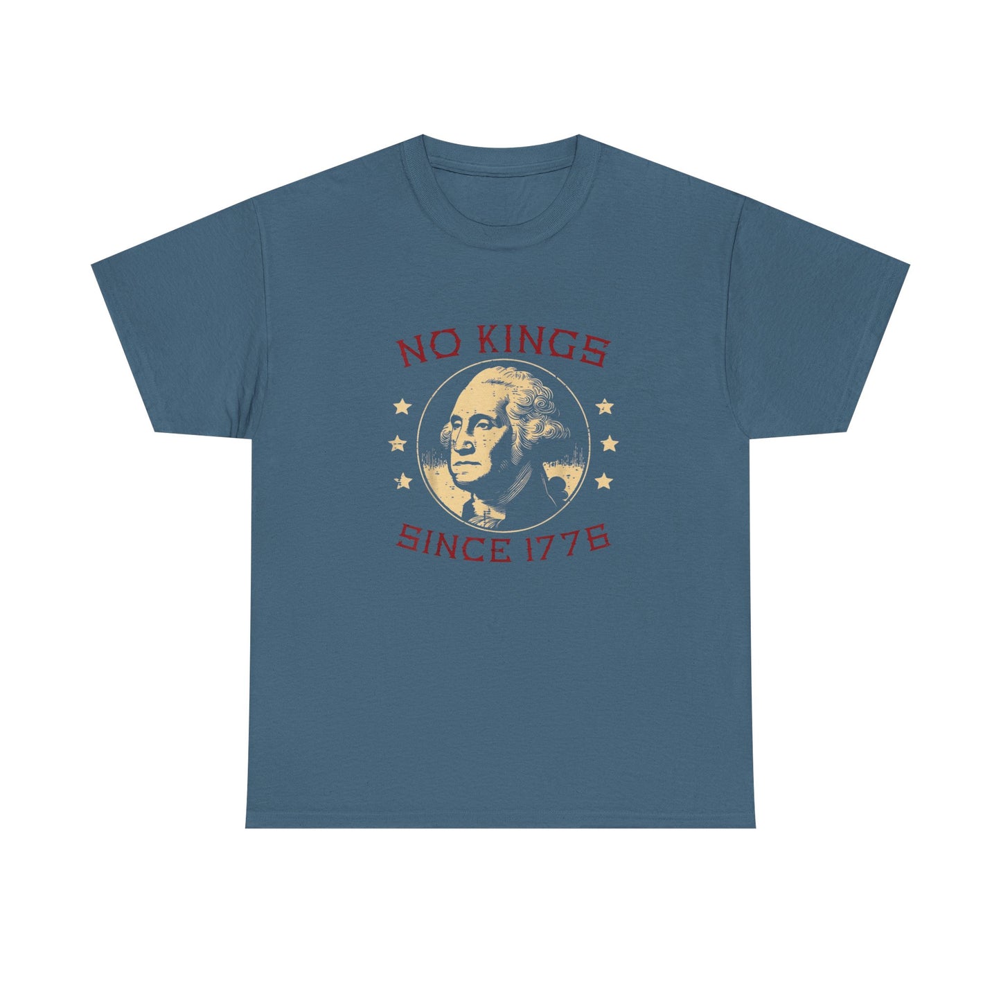 No Kings Since 1776 Ben Franklin Graphic T Shirt Unisex Heavy Cotton Tee NEW