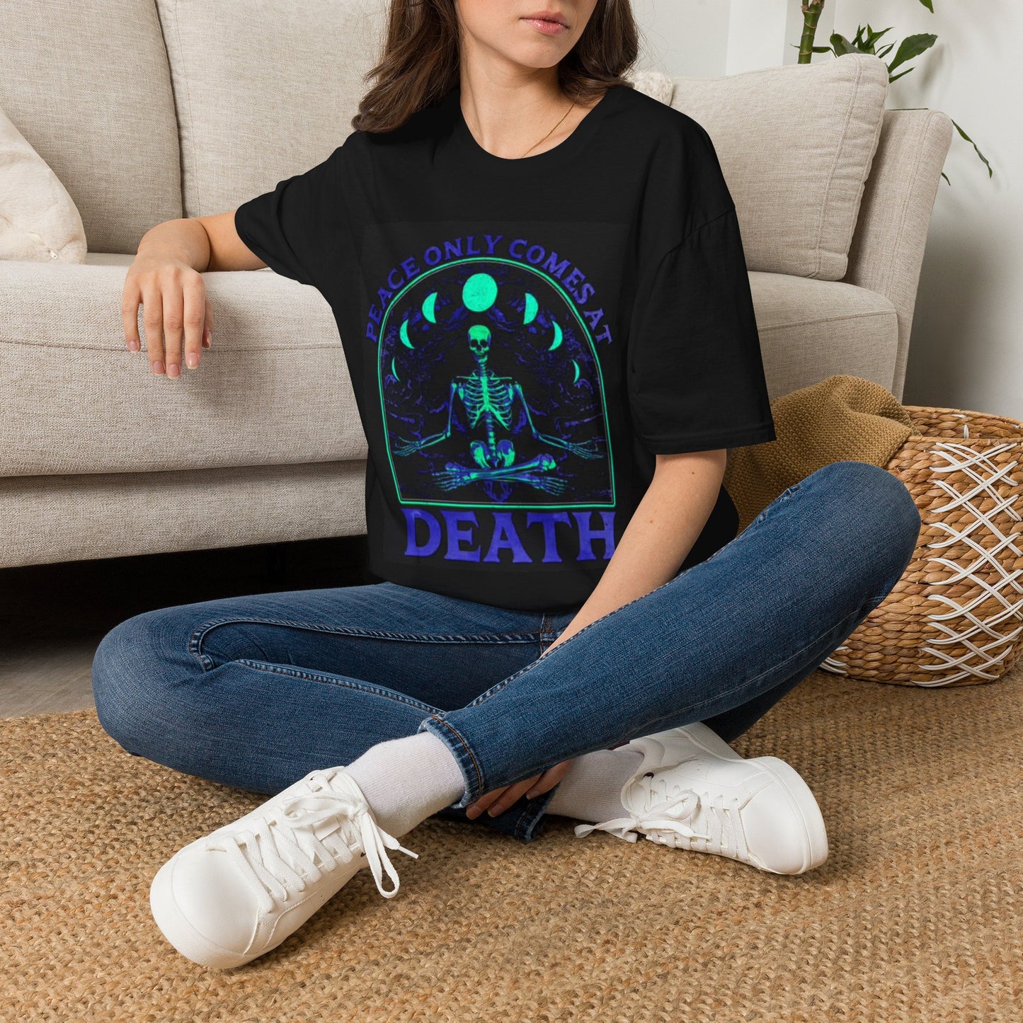 Peace only Comes At Death Graphic T Shirt Unisex Softstyle T-Shirt