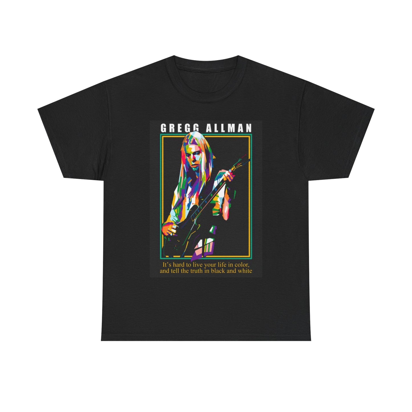 Gregg Allman Tshirt Vintage Classic Rock Poster Unisex Heavy Cotton Tee