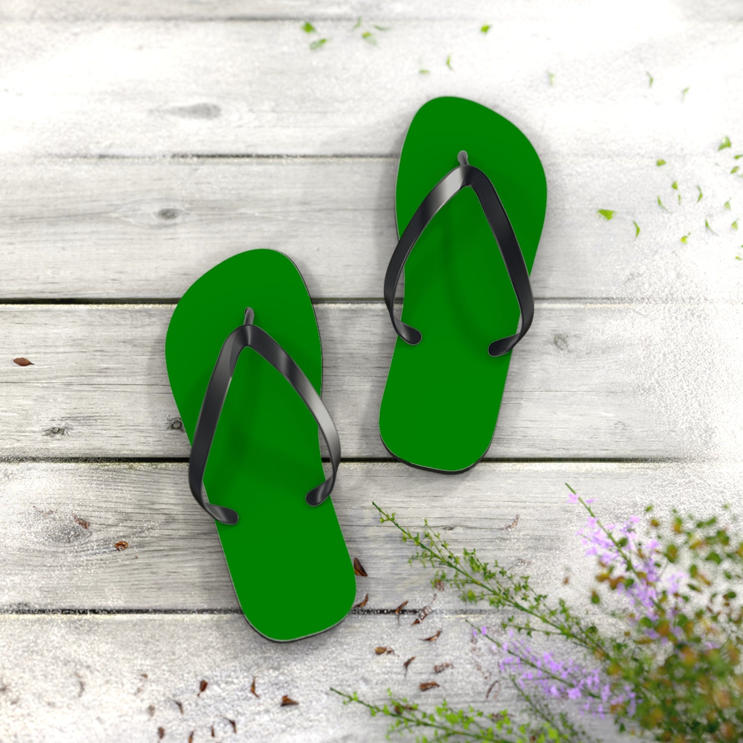 Green Flip Flops, Sandals Slides, Summer Footwear, Brand New