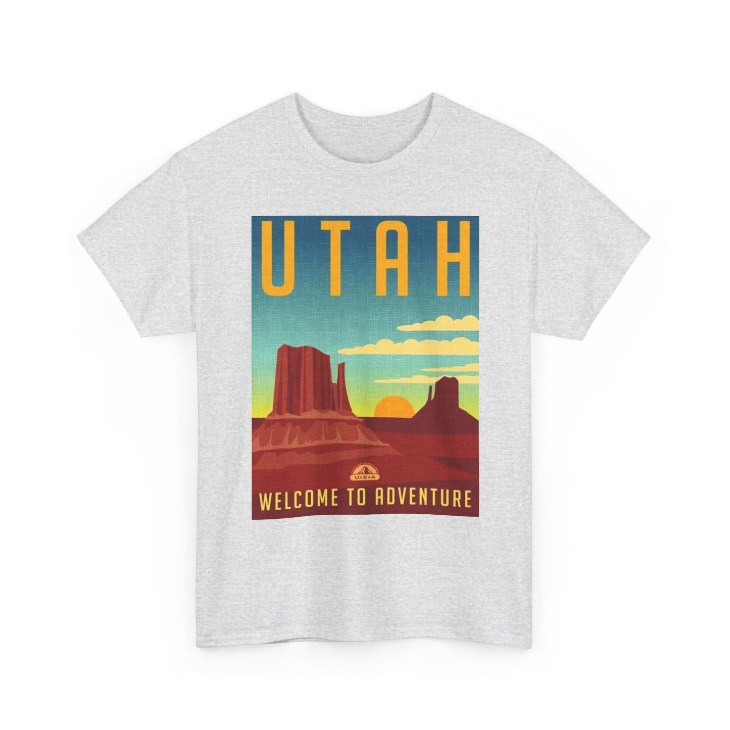 Utah State Logo BRAND NEW Apparel T Shirt Unisex Unisex Heavy Cotton Tee 1