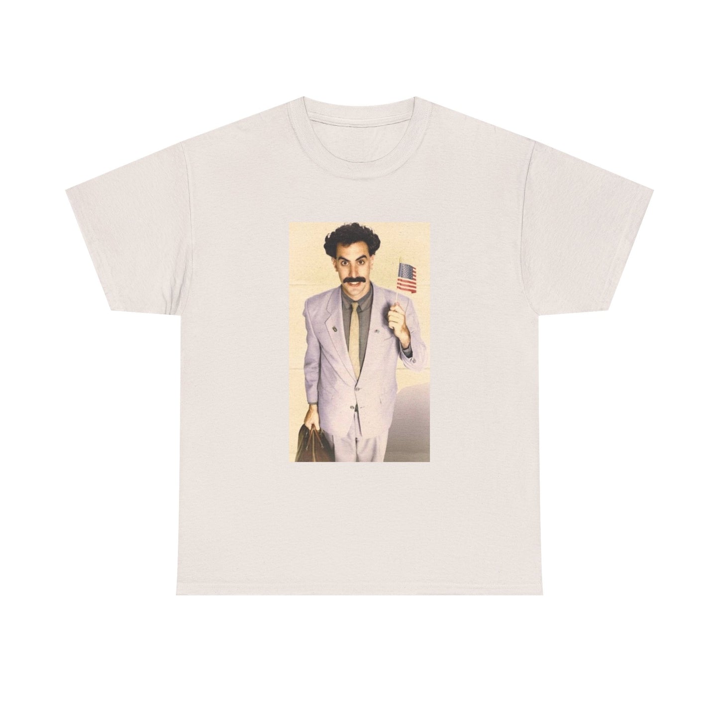 Borat Comes to America Tshirt Funny Comedy Movie Unisex Heavy Cotton Tee