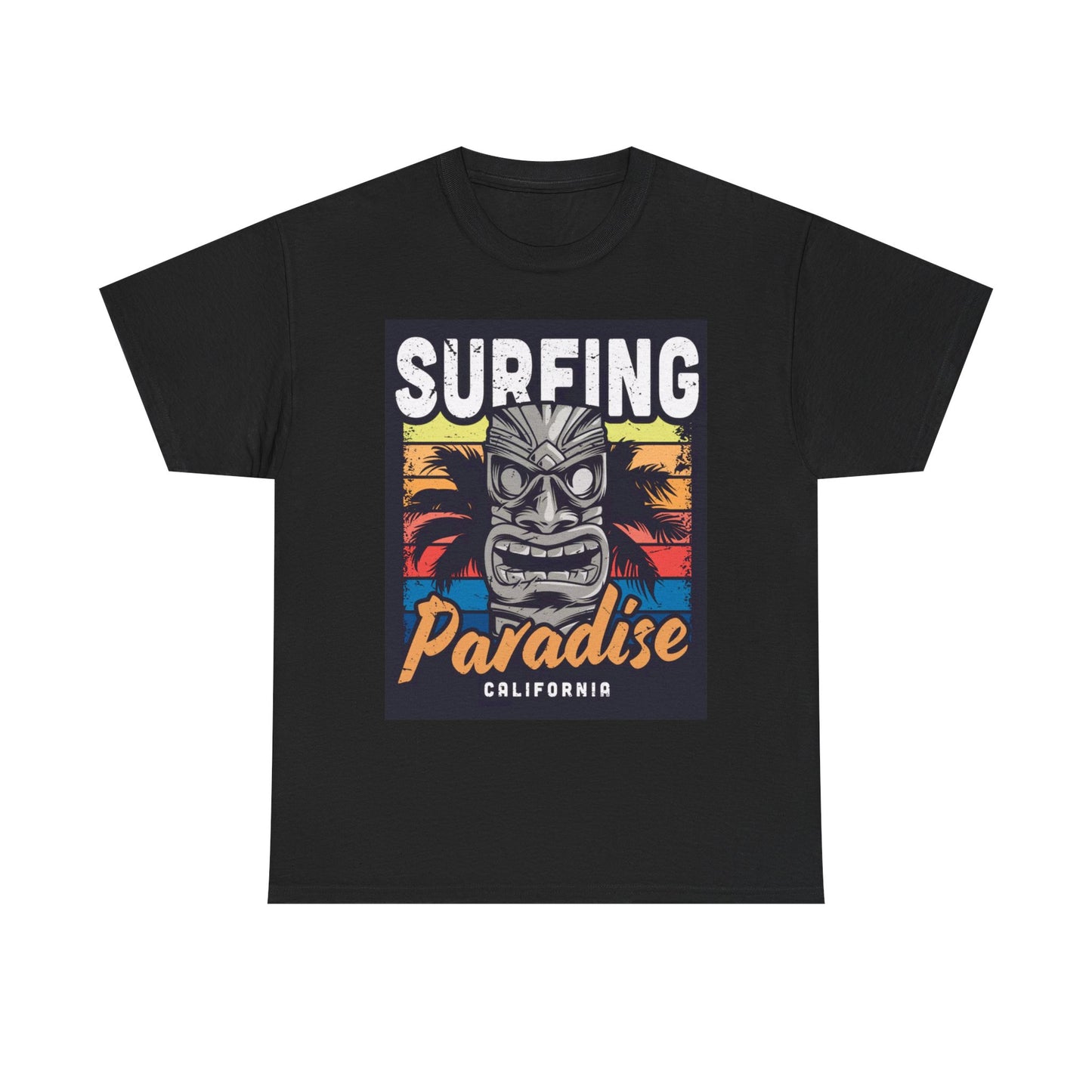 California Surfing Paradise Graphic T Shirt Unisex Heavy Cotton Tee