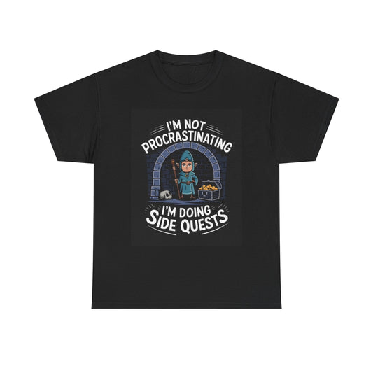 I'm Doing Side Quests Graphic T Shirt Funny Unisex Heavy Cotton Tee