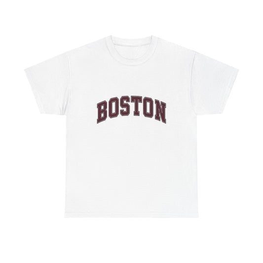 Boston Logo NEW ENGLAND Graphic T Shirt Unisex Heavy Cotton Tee