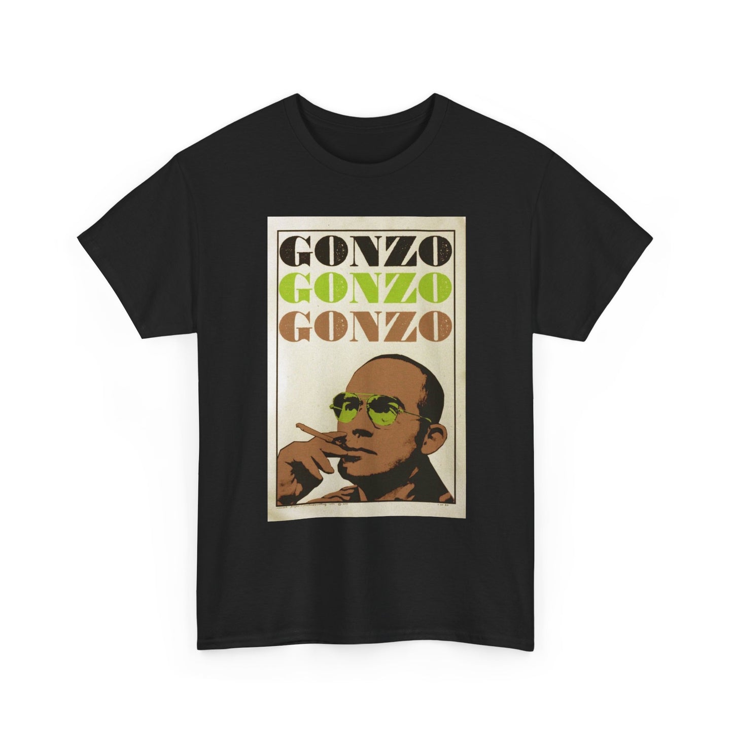 Hunter S Thompson Gonzo Graphic T Shirt Unisex Heavy Cotton Tee Gift
