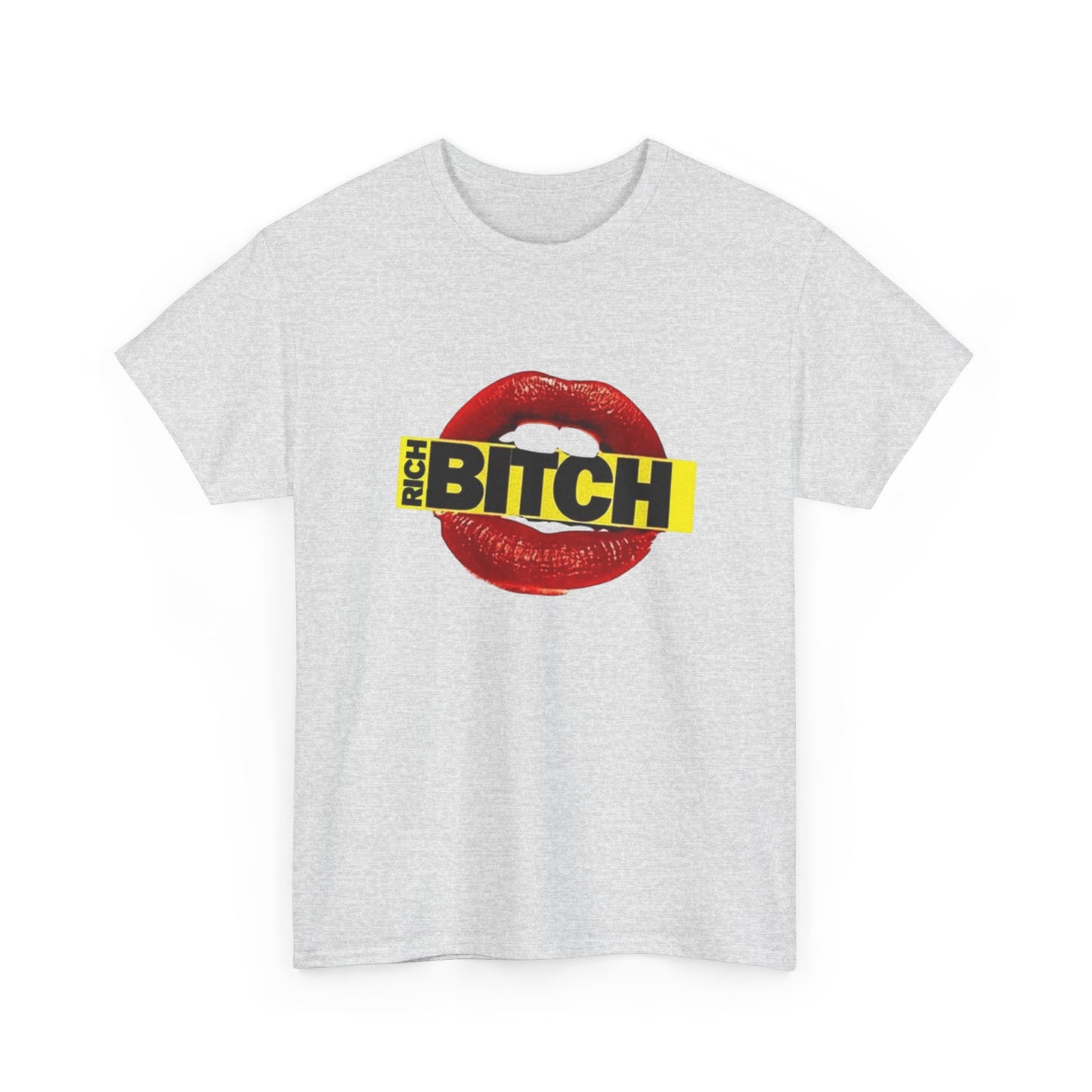 Rich Bitch Lips T-Shirt Unisex Heavy Cotton Tee Gift New