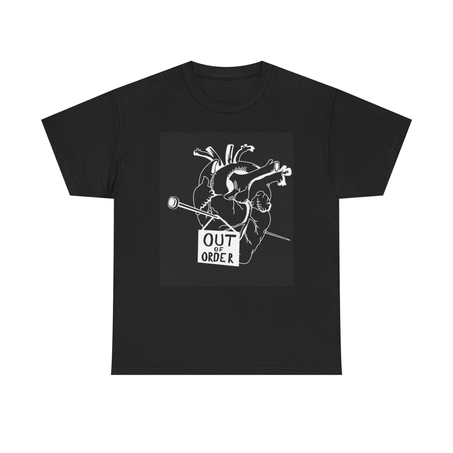 Hearts Out Of Order Graphic T Shirt NEW Cotton Tee Gift