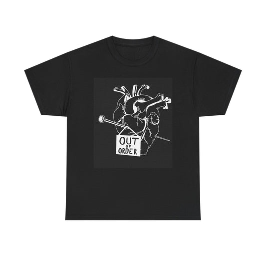 Hearts Out Of Order Graphic T Shirt NEW Cotton Tee Gift