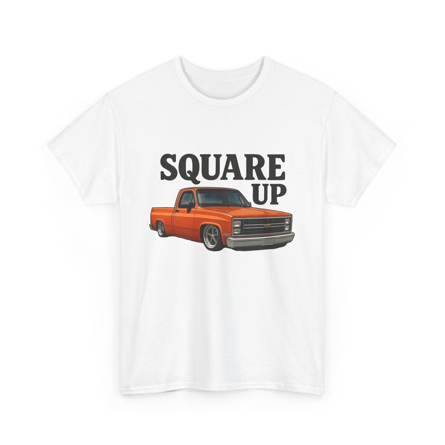 Square Up Chevy Trucks Retro Graphic T Shirt Unisex Heavy Cotton Tee NEW