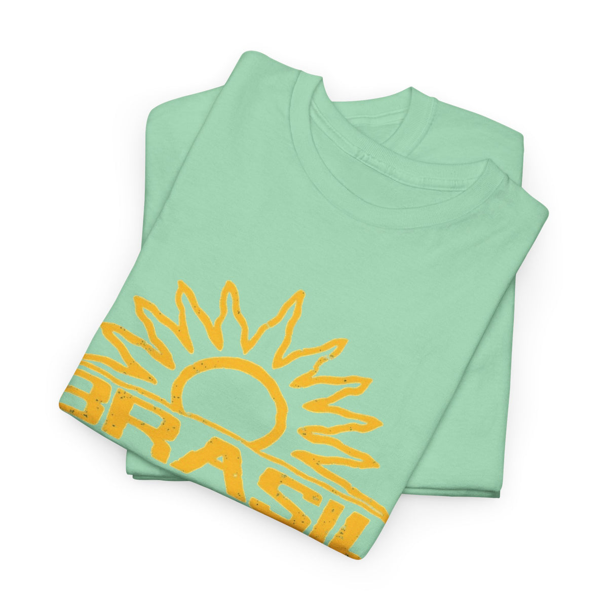 Brazil Sun Graphic T Shirt Men's Retro Classic Heavy Cotton Tee