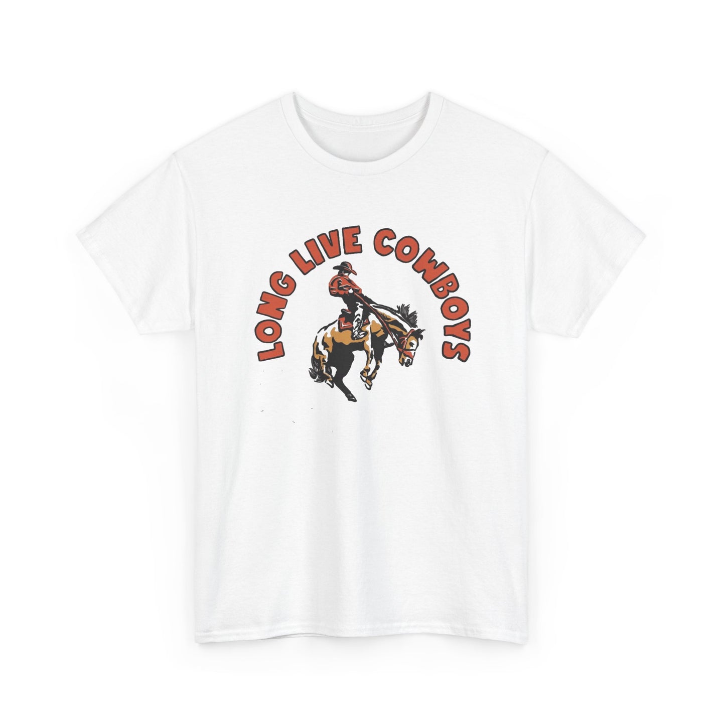 Long Live Cowboys Graphic T Shirt Men's Heavy Cotton Tee