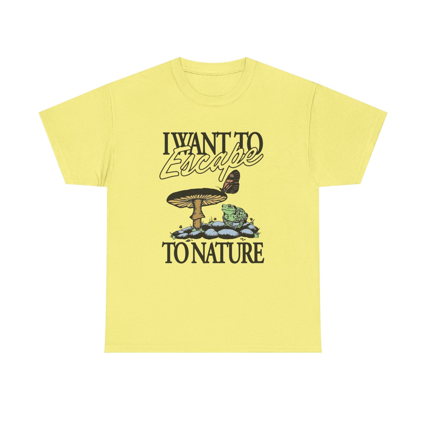Escape To Nature Graphic T Shirt NEW Adult Unisex Heavy Cotton Tee
