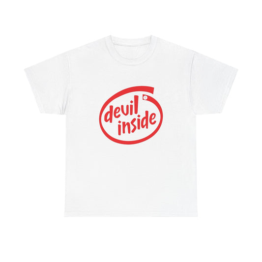 Devil Inside Funny Intel T Shirt Graphic Unisex Heavy Cotton Tee NEW GIFT