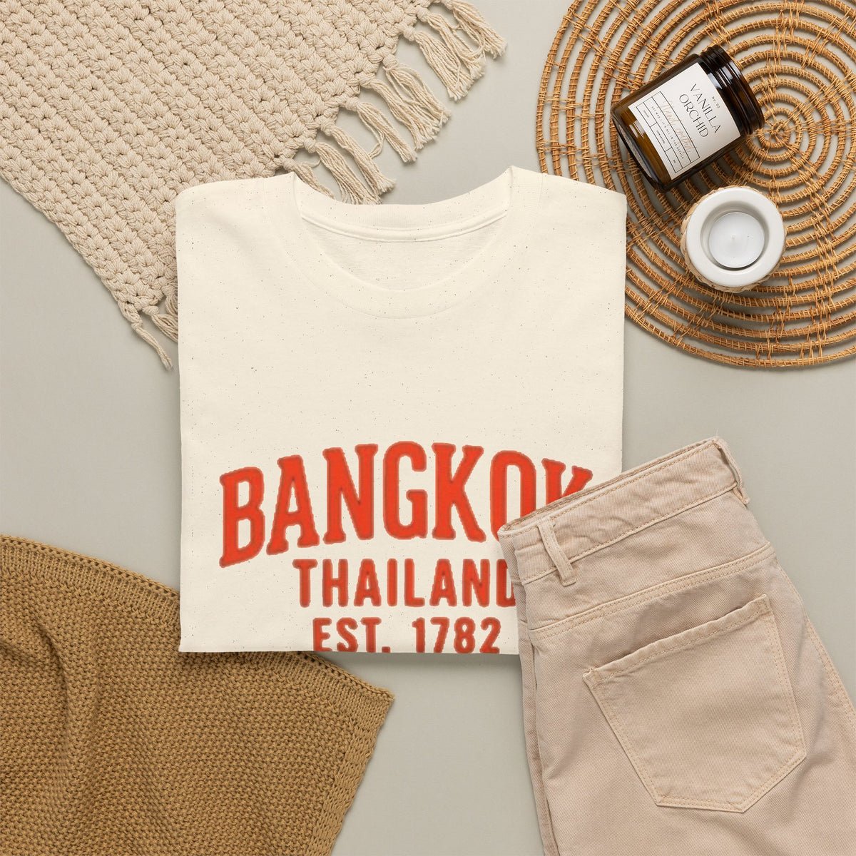 Bangkok Thailand Est. 1782 Americana Graphic T-Shirt Men's Graphic Tee