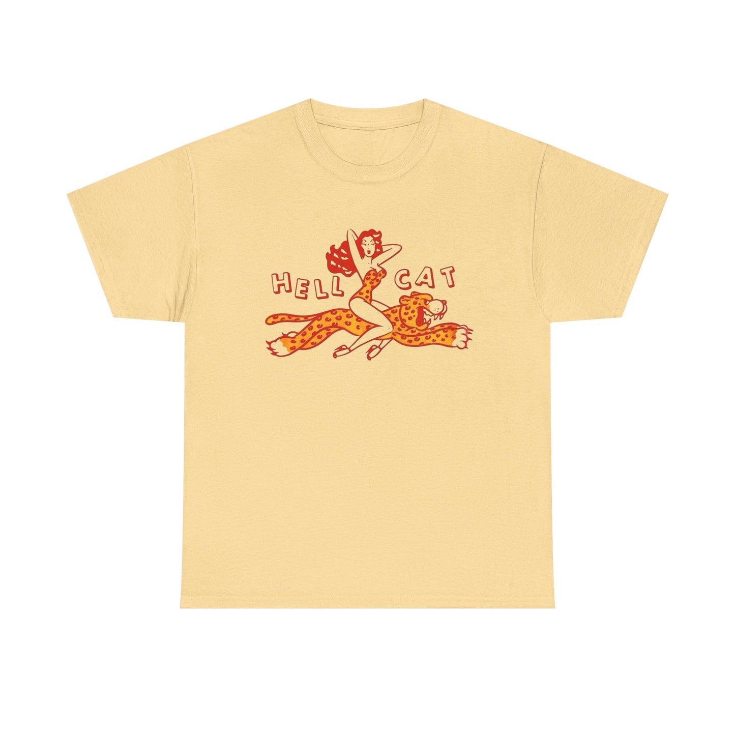 Hellcat Vintage Graphic T Shirt Unisex Heavy Cotton Tee NEW Gift