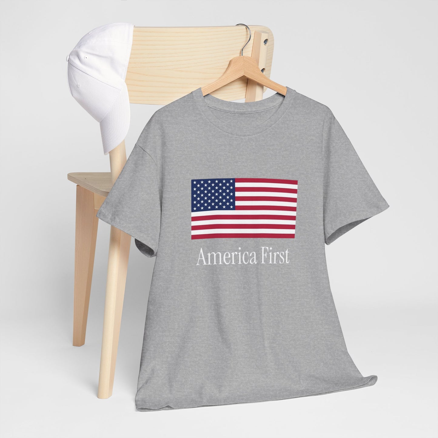 America First USA Flag Graphic T Shirt Heavy Cotton Tee NEW ADULT UNISEX