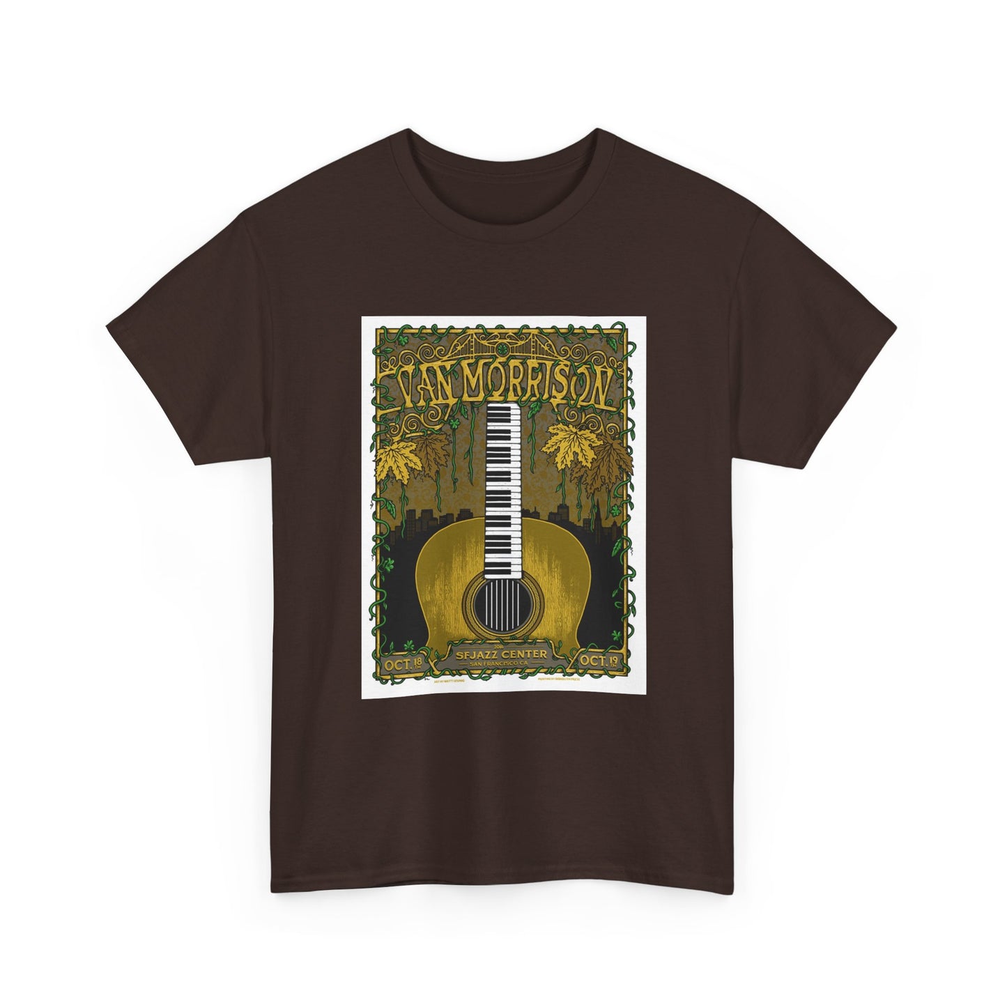 Van Morrison Tshirt Classic Rock Merch Graphic Retro Unisex Heavy Cotton Tee