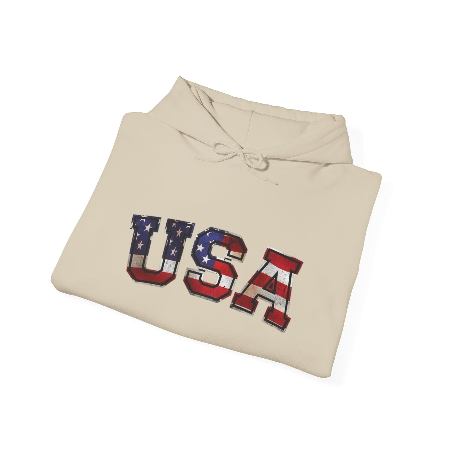 USA Logo American Flag Freedom Graphic Hoodie Heavy Blend™ Hooded Sweatshirt