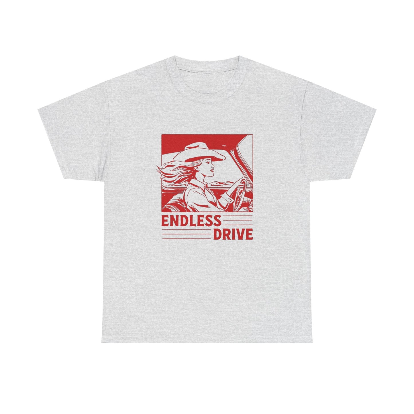 Endless Drive Cowgirl Western Graphic T Shirt Unisex Heavy Cotton Tee