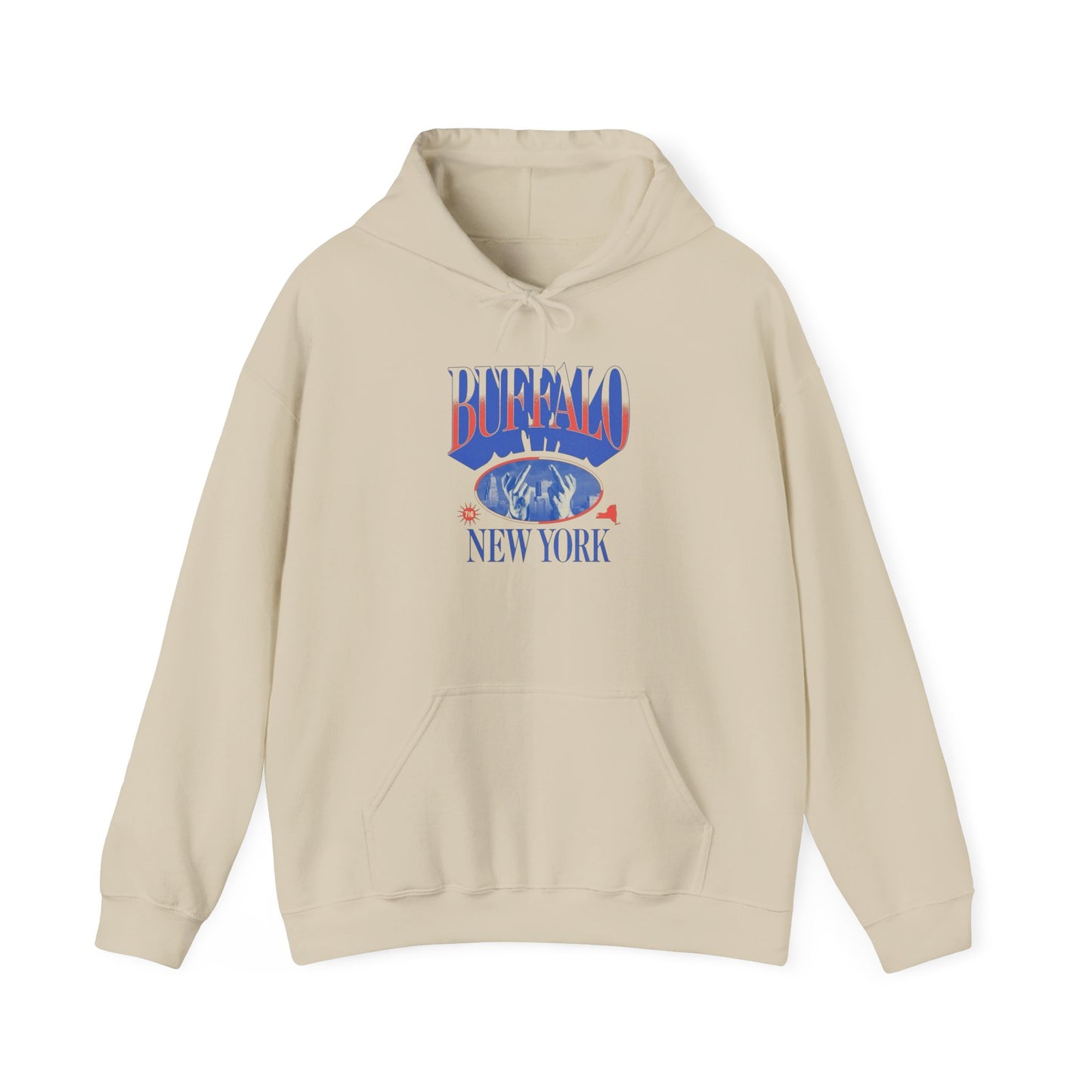 Buffalo New York Football Graphic Hoodie Heavy Blend Sweatshirt NEW