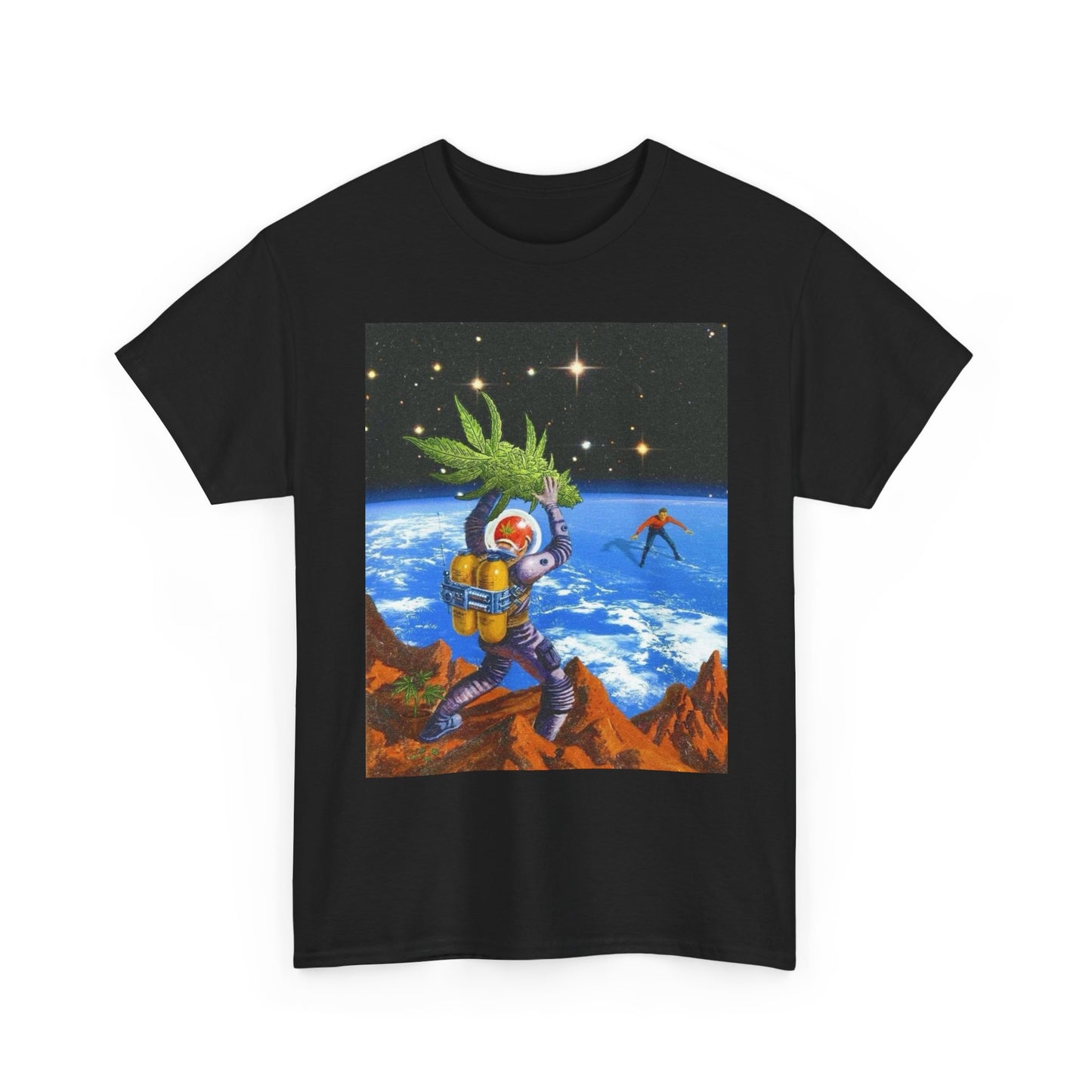 Space Weed Graphic T Shirt NEW Unisex Heavy Cotton Tee