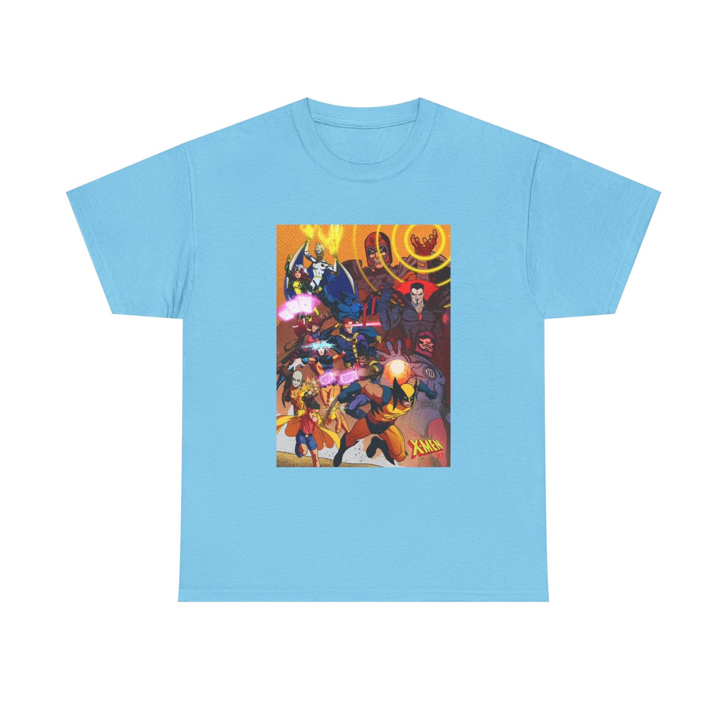 Cartoon Graphic Tee Xmen Comic Book Retro Vintage Tee Unisex Heavy Cotton Tee