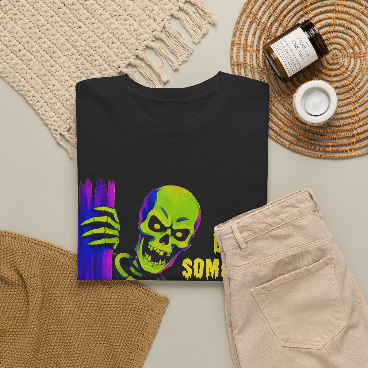 Halloween Skeleton Did Someone Say Halloween T-Shirt Men's Graphic Tee