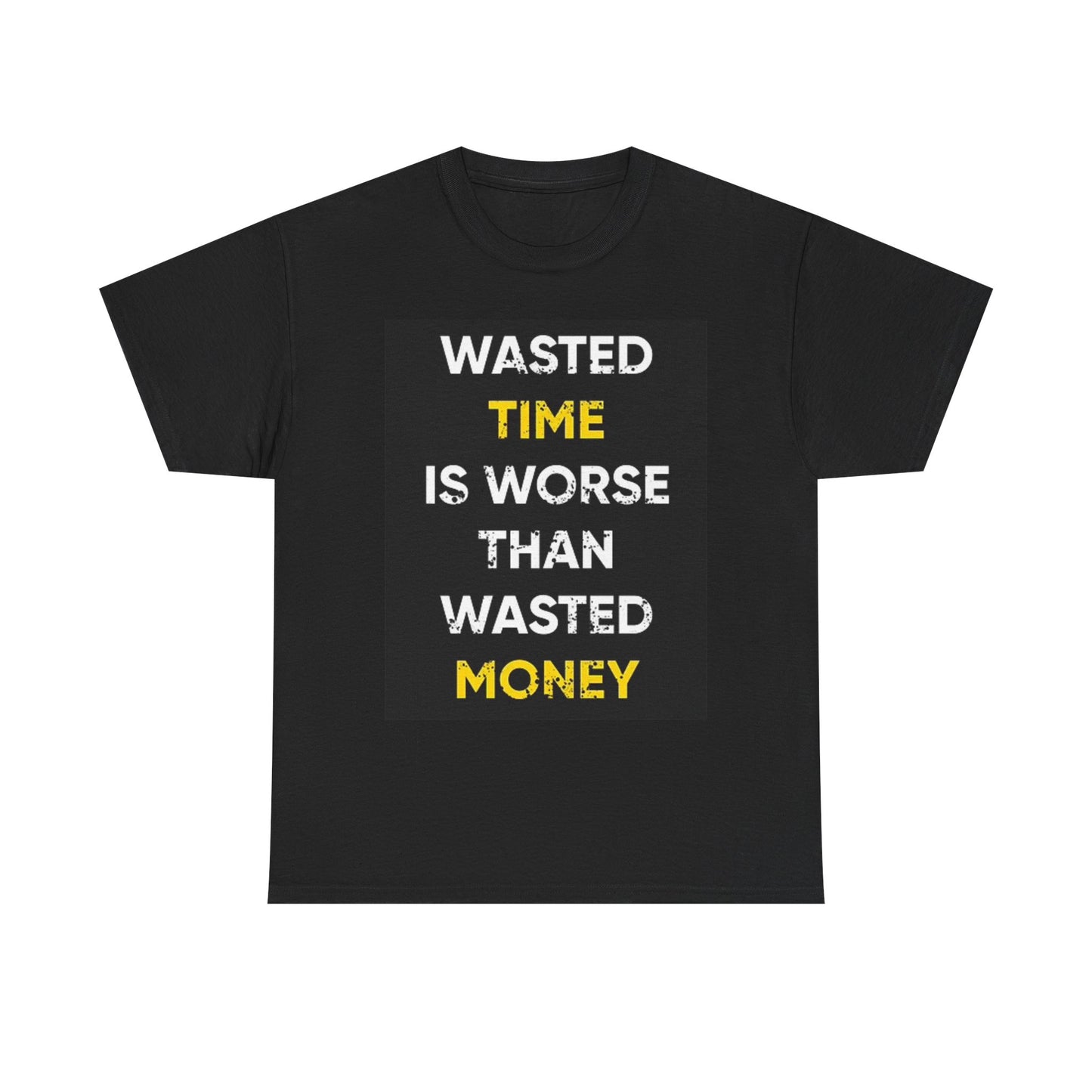 Wasted Money Wasted Time Graphic T Shirt Investing Unisex Heavy Cotton Tee