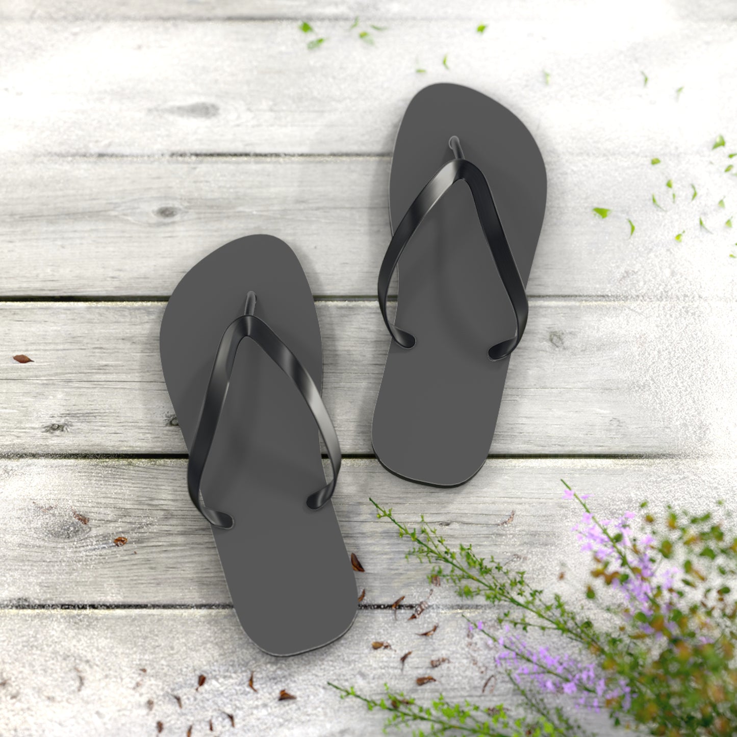 Neutral Gray Summer Sandals, Beach Shoes, Vacation Flip Flops, Pool Slides