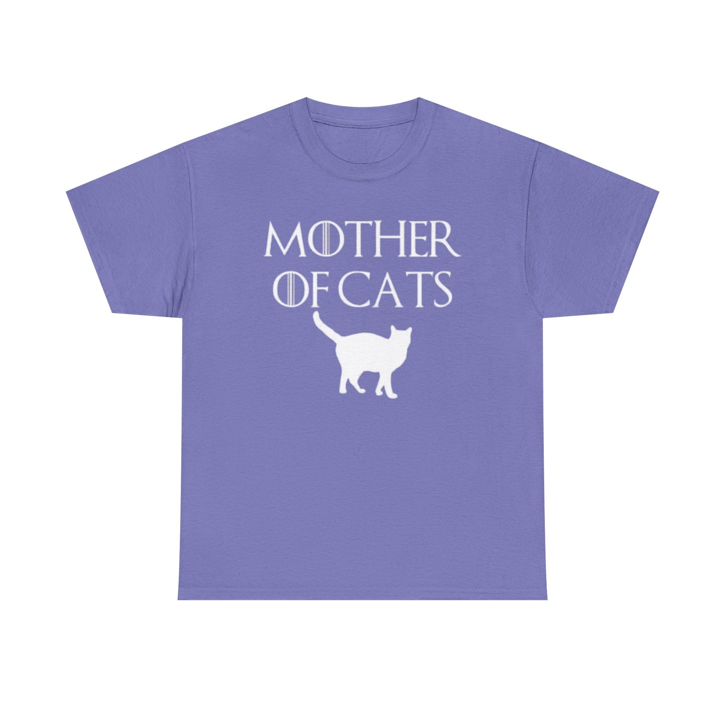 Mother Of Cats Funny Graphic T Shirt Cat Lover Kittens Unisex Heavy Cotton Tee