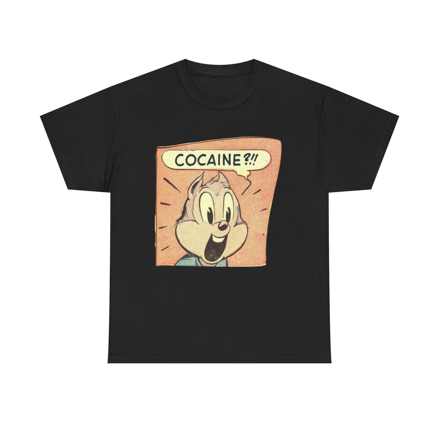 Cocaine Rabbit Funny T Shirt Graphic Unisex Heavy Cotton Tee NEW GIFT