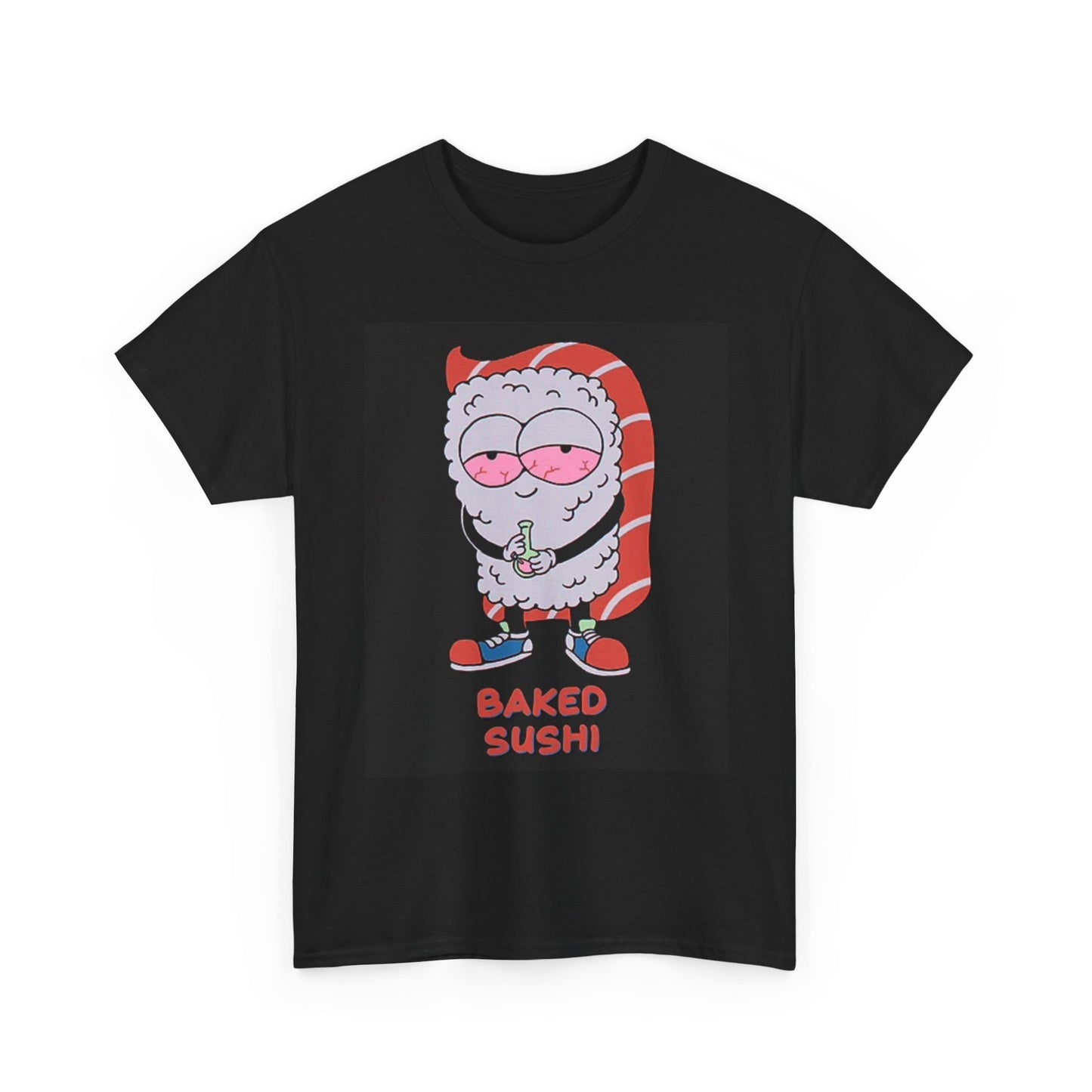 Baked Sushi Graphic T Shirt Funny Asian Pot Unisex Heavy Cotton Tee
