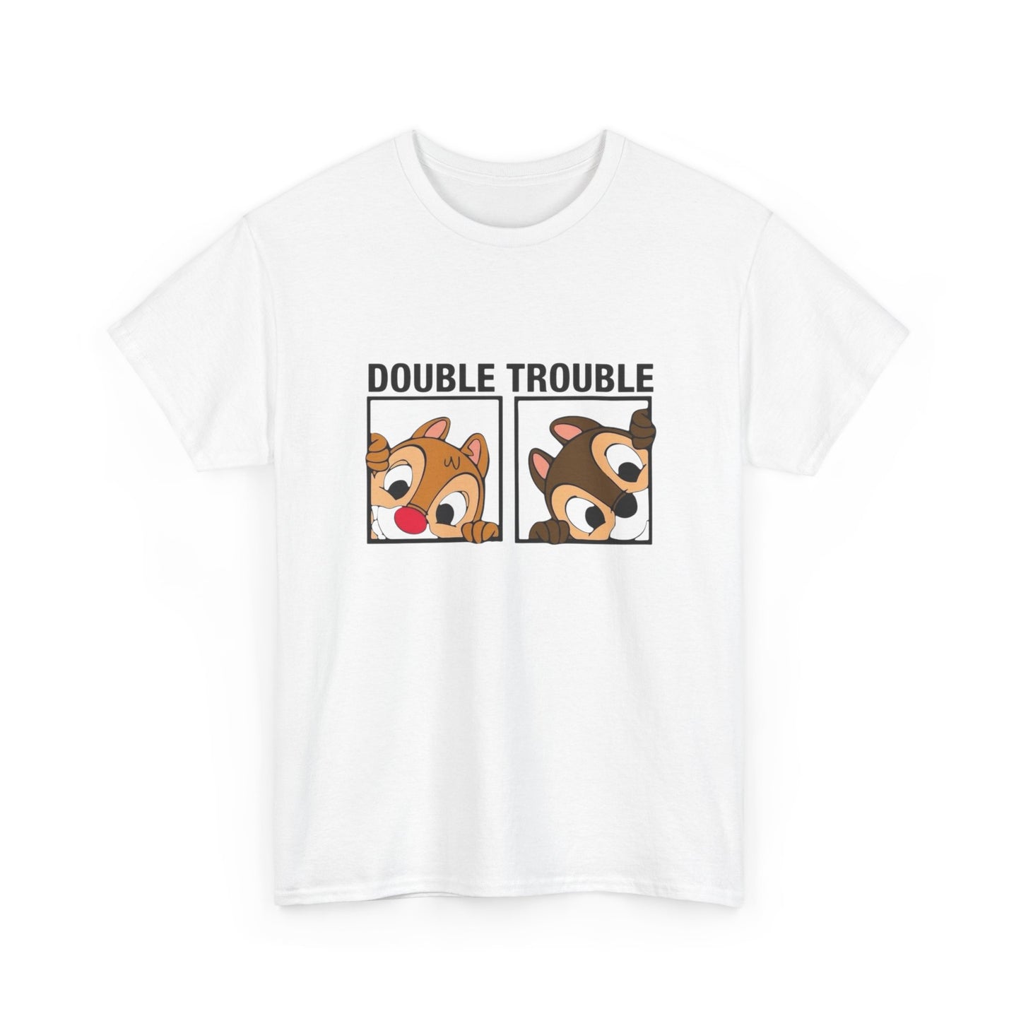 Double Trouble Graphic T Shirt Unisex Heavy Cotton Tee