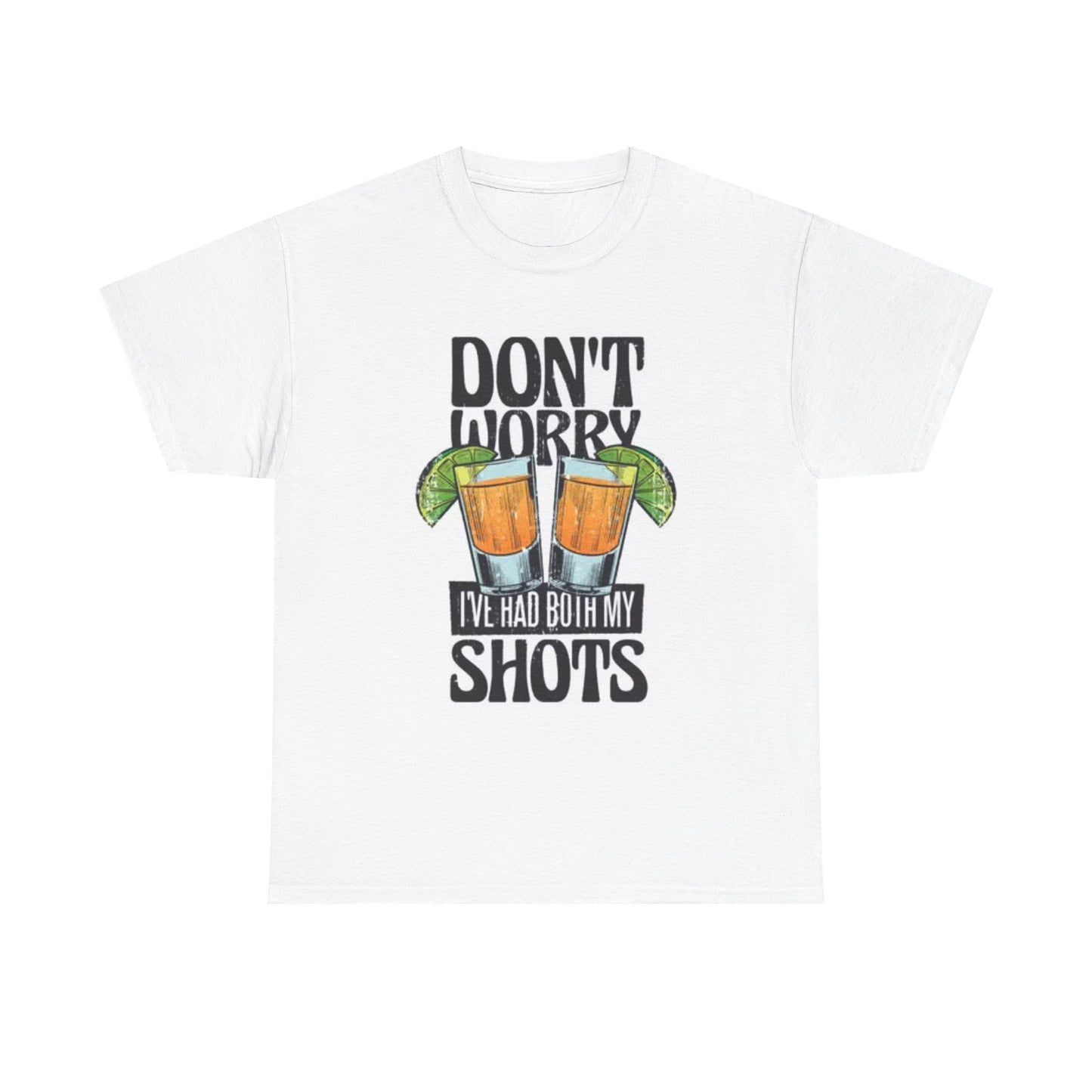 Both My Shots Funny Graphic T Shirt Beer Whiskey Bar Unisex Heavy Cotton Tee