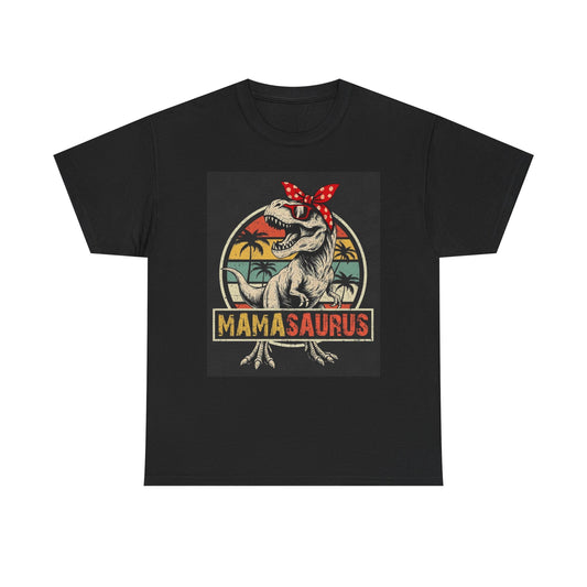 Mamasaurus Graphic T Shirt Funny Mom Jokes Cute Unisex Heavy Cotton Tee