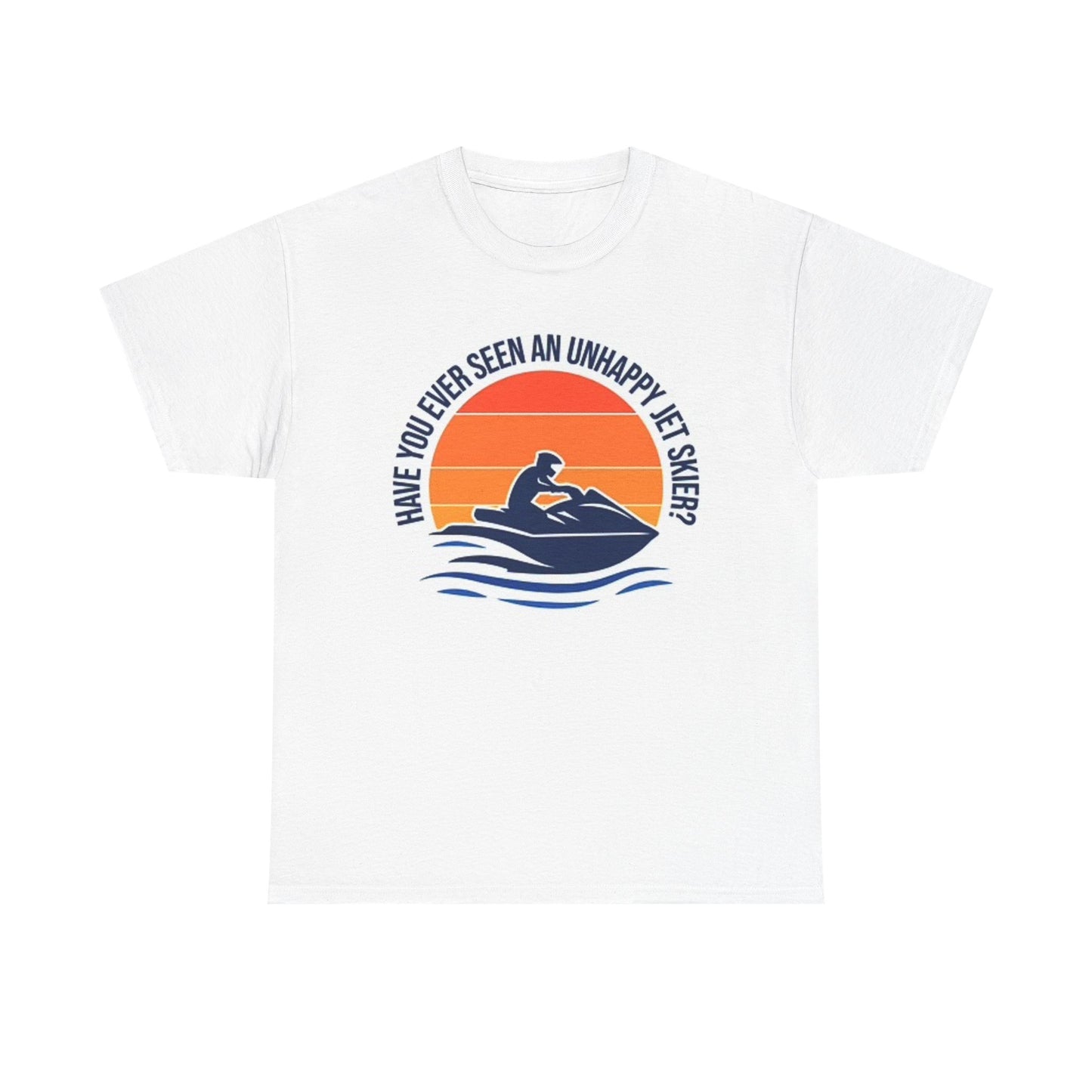 Unhappy Jet Skier Graphic T Shirt jet Ski Boats Lake Unisex Heavy Cotton Tee