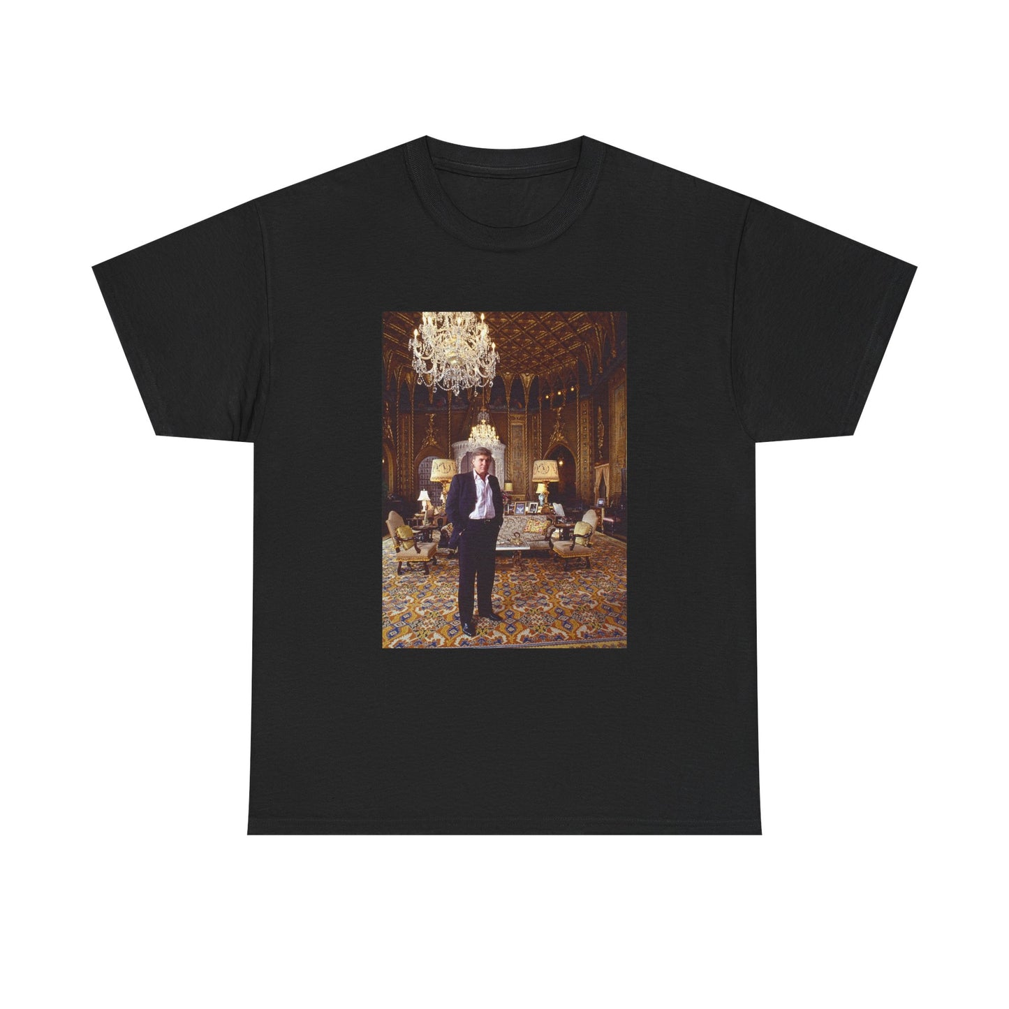 Donald Trump Tshirt Mar A Lago Florida Beach Retro Photo Unisex Heavy Cotton Tee