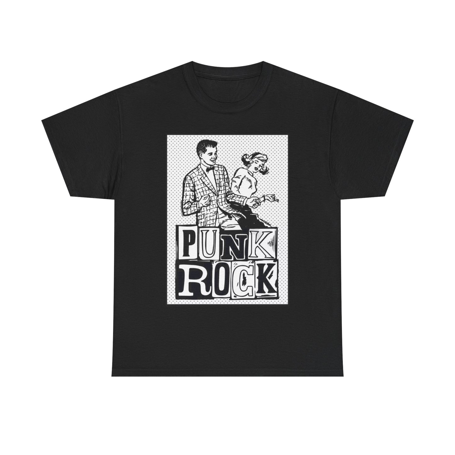 Punk rock T-shirt vintage graphic art funny 50s Unisex Heavy Cotton Tee
